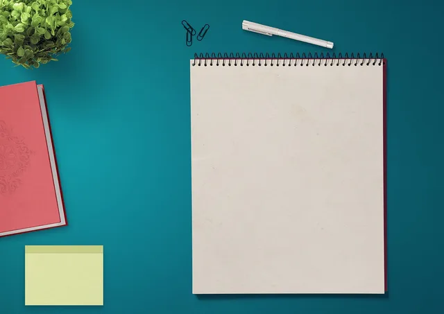 notepad, note, notebook, writing, paper, writing pad, correspondence, scrapbooking, copy space, guestbook. Creator Discovery Platforms Planning Template: Expiry and Exit Record